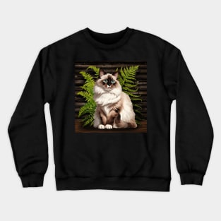 Portrait of a Ragdoll Cat Crewneck Sweatshirt